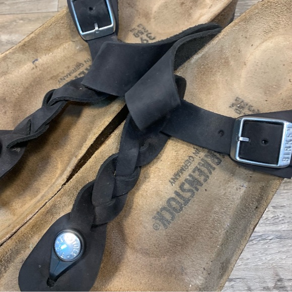 Birkenstock Gizeh Braided Thong Leather Sandals - Picture 5 of 11